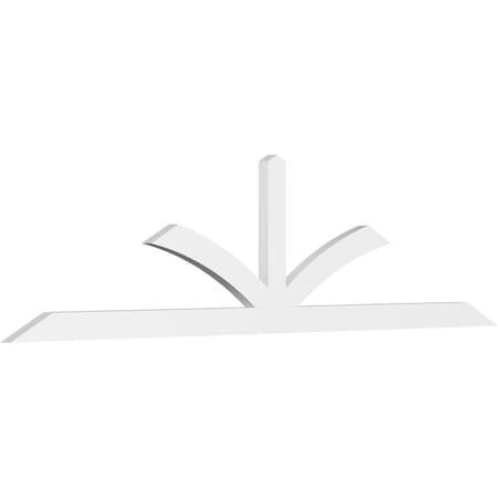 Ekena Millwork Richland Architectural Grade PVC Gable Bracket, 108"W x 27"H x 2"D x 4"F, 6/12 Pitch GBP108X27X0204RIC00